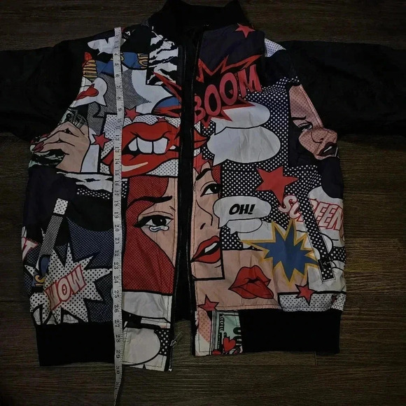 Screenshot Mens Urban Animated NYC Fashion Windbreaker SZ 2X - Picture 11 of 11